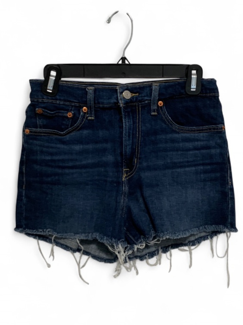 Levi’s Dark Blue High Rise Denim Cutoff Shorts